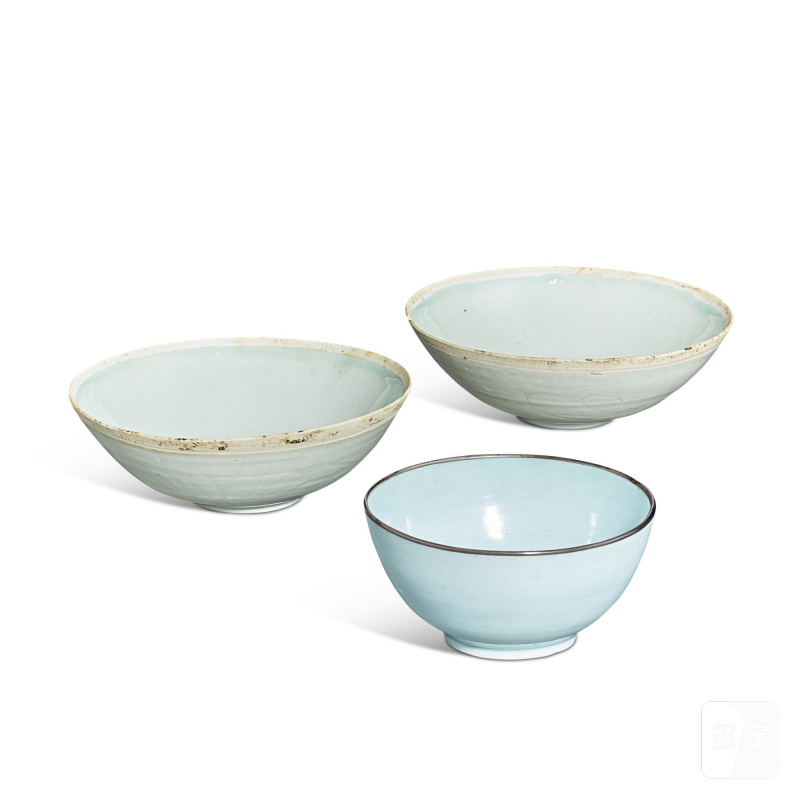 Three qingbai-glazed bowls, Southern Song dynasty | 南宋 青白盌三件